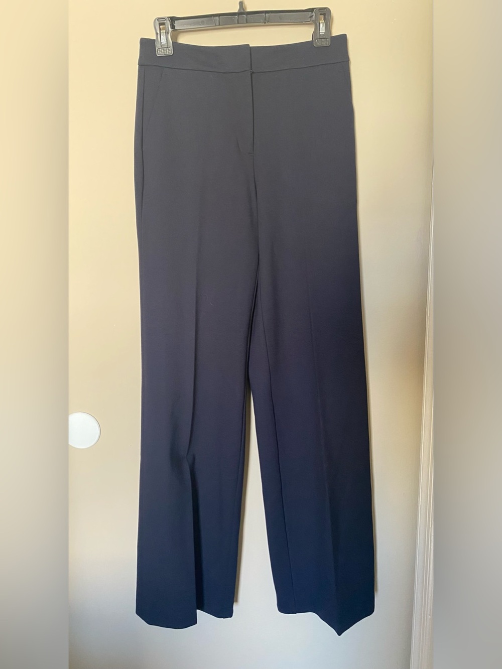 Boden Women High-Waisted Wide Leg Tailored Navy Blue Trousers size 6T